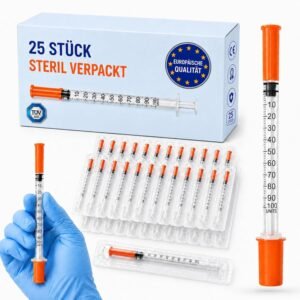 1ml Sterile Syringes With 30G 8mm Fixed Needle For Laboratory Use